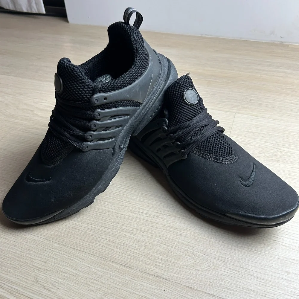 Vintage 2008 Nike Air Presto Mens Size 11 Triple Black Running Shoes 305919-009